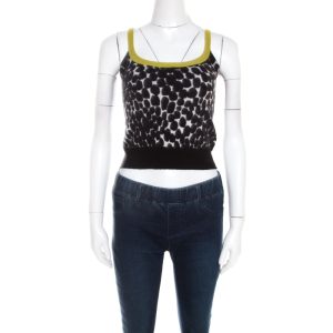 Gucci Black and White Printed Cashmere Top XS, Shirts & Tops - Luxury Closet catalog