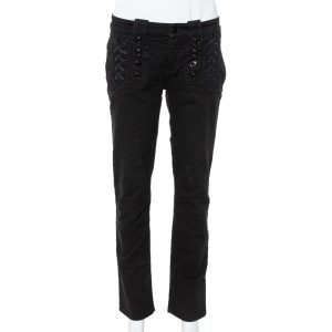 Gucci Black Denim Lace Up Detail Slim Fit Jeans M, Jeans - Luxury Closet catalog