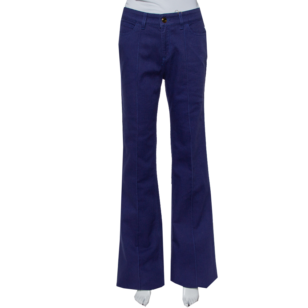 Gucci Navy Blue Denim Paneled Flared Leg Jeans M, Jeans - Luxury Closet catalog