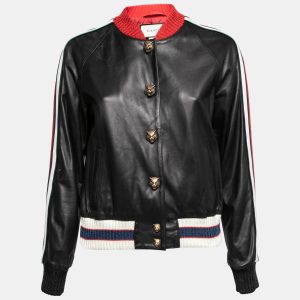 Gucci Black Leather Hollywood Embroidered Bomber Jacket M, Coats & Jackets - Luxury Closet catalog