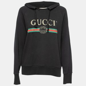 Gucci Black Cotton Blind For Love Embroidered Hoodie XS, Sweaters & Cardigans - Luxury Closet catalog