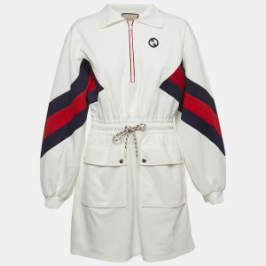 Gucci White Knit Interlocking G Web Detailed Mini Polo Dress M, Dresses - Luxury Closet catalog