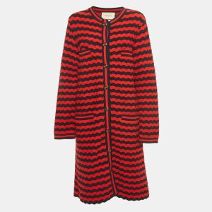 Gucci Red Striped Knit Long Cardigan M, Sweaters & Cardigans - Luxury Closet catalog