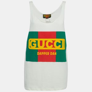 Gucci X Dan Dapper Off White Logo Printed Cotton Tank Top XS, Shirts & Tops - Luxury Closet catalog