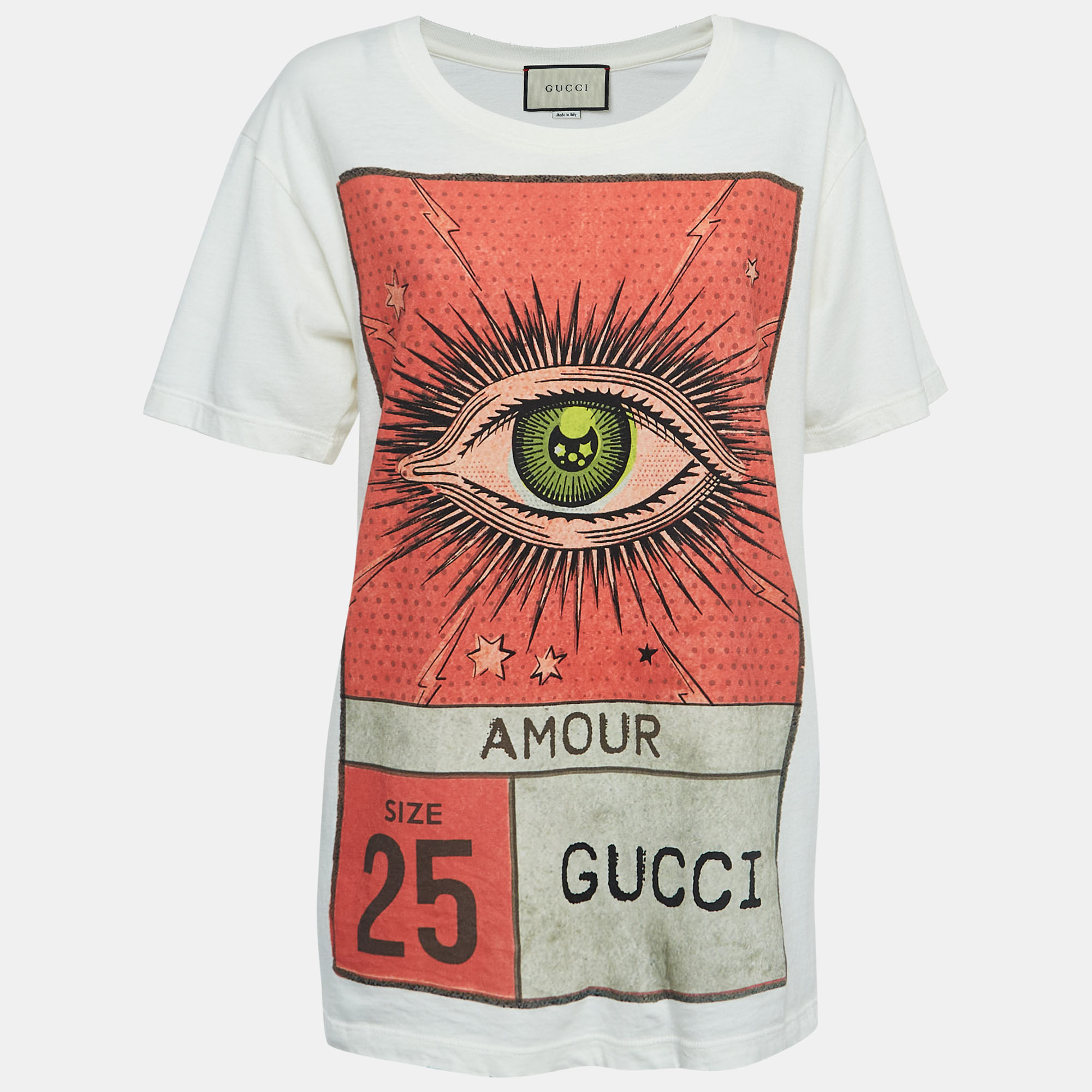 Gucci Off White Graphic Print Cotton T-Shirt S, Shirts & Tops - Luxury Closet catalog