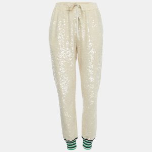 Gucci Beige Sequined Cotton Drawstring Joggers L, Clothing - Luxury Closet catalog