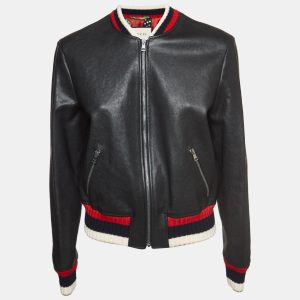 Gucci Black Blind For Love Embroidered Leather Bomber Jacket L, Coats & Jackets - Luxury Closet catalog
