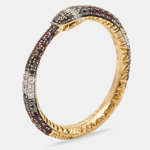 Gucci Ouroboros Multi Gemstone 18k Yellow Gold Ring Size 52, Rings - Luxury Closet catalog