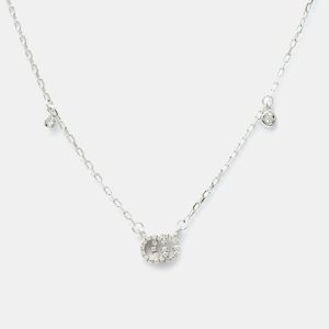 Gucci Silver 18K White Gold Diamond GG Running Diamond Necklace, Necklaces - Luxury Closet catalog