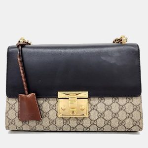 Gucci Beige Padlock Supreme Shoulder Bag, Shoulder Bags - Luxury Closet catalog