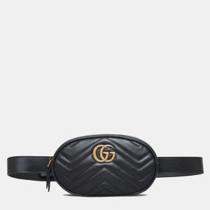 Gucci Black Leather GG Marmont Matelasse Belt Bag, Handbags - Luxury Closet catalog