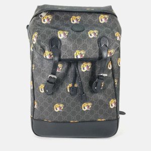 Gucci Black Interlocking G Tiger Backpack, Backpacks - Luxury Closet catalog