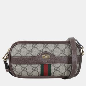 Gucci Brown/Beige Canvas and Leather Ophidia GG Mini Shoulder Bag, Shoulder Bags - Luxury Closet catalog