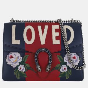 Gucci Red/Blue Leather Medium Loved Dionysus Shoulder Bag, Shoulder Bags - Luxury Closet catalog
