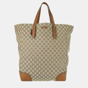 Gucci Brown GG Supreme Canvas Tote Bag, Tote Handbags - Luxury Closet catalog