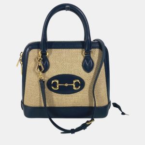 Gucci Beige x Dark Navy Horsebit 1955 Shoulder Bag, Shoulder Bags - Luxury Closet catalog