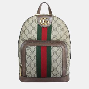 Gucci Brown Gold Supreme Canvas GG Marmont Backpack, Backpacks - Luxury Closet catalog