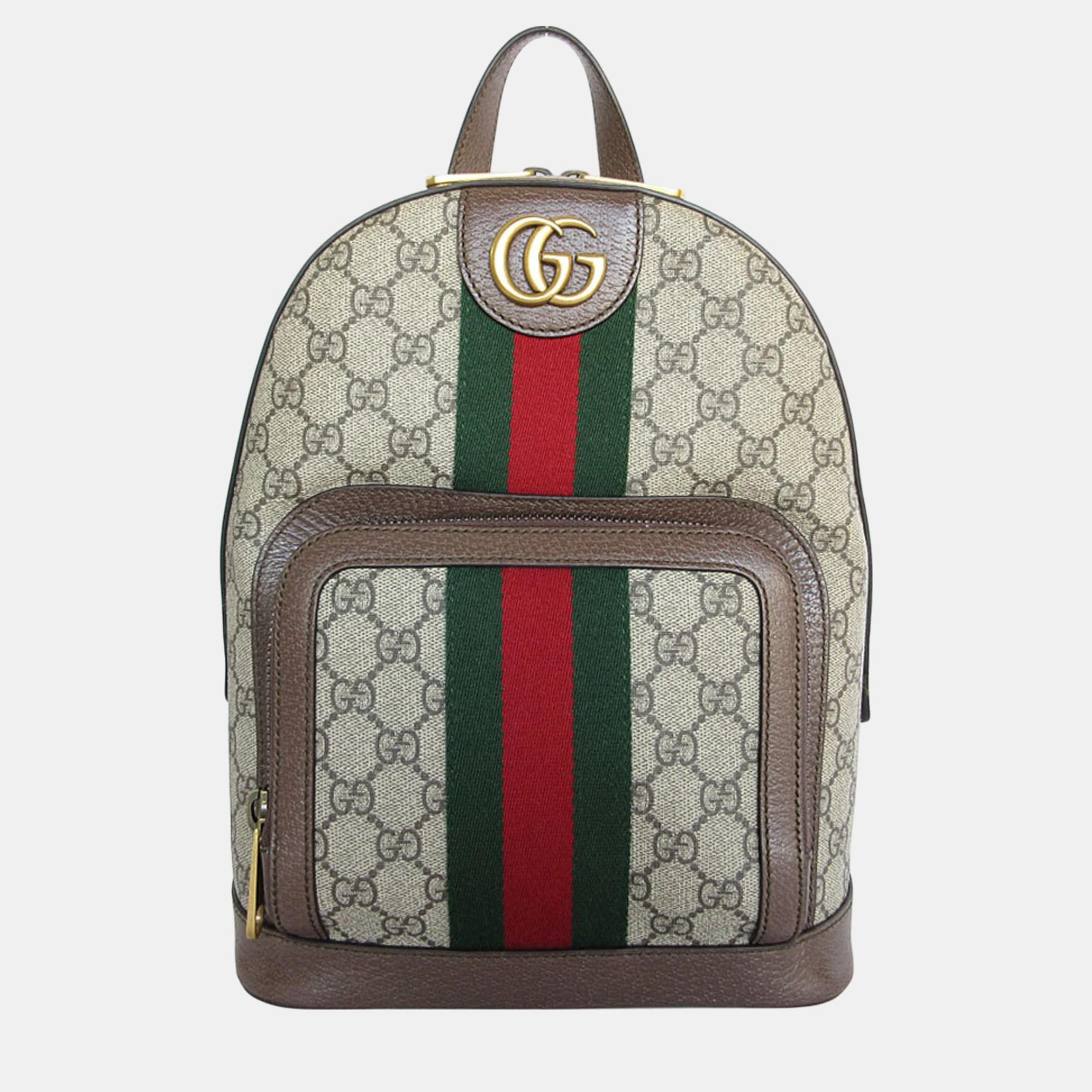 Gucci Brown Gold Supreme Canvas GG Marmont Backpack, Backpacks - Luxury Closet catalog