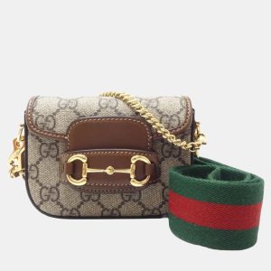 Gucci Beige Brown Canvas Horsebit GG Supreme Chain Wallet, Wallets & Money Clips - Luxury Closet catalog