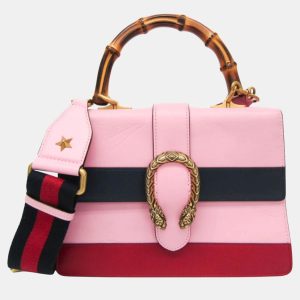 Gucci Navy Pink Red Bamboo Dionysus Leather Handbag, Satchels - Luxury Closet catalog