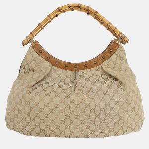 Gucci GG Canvas Bamboo Shoulder Bag, Shoulder Bags - Luxury Closet catalog