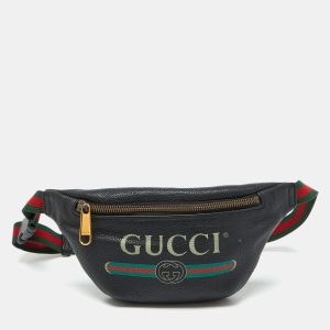 Gucci Black Leather Vintage Logo Web Belt Bag, Handbags - Luxury Closet catalog