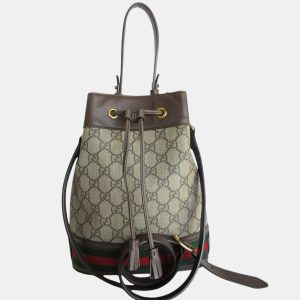 Gucci Brown Gg Supreme Leather Shoulder Bag, Shoulder Bags - Luxury Closet catalog