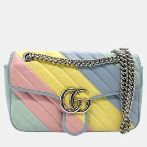 Gucci Leather Multicolor Silver Gg Marmont Shoulder Bag, Shoulder Bags - Luxury Closet catalog