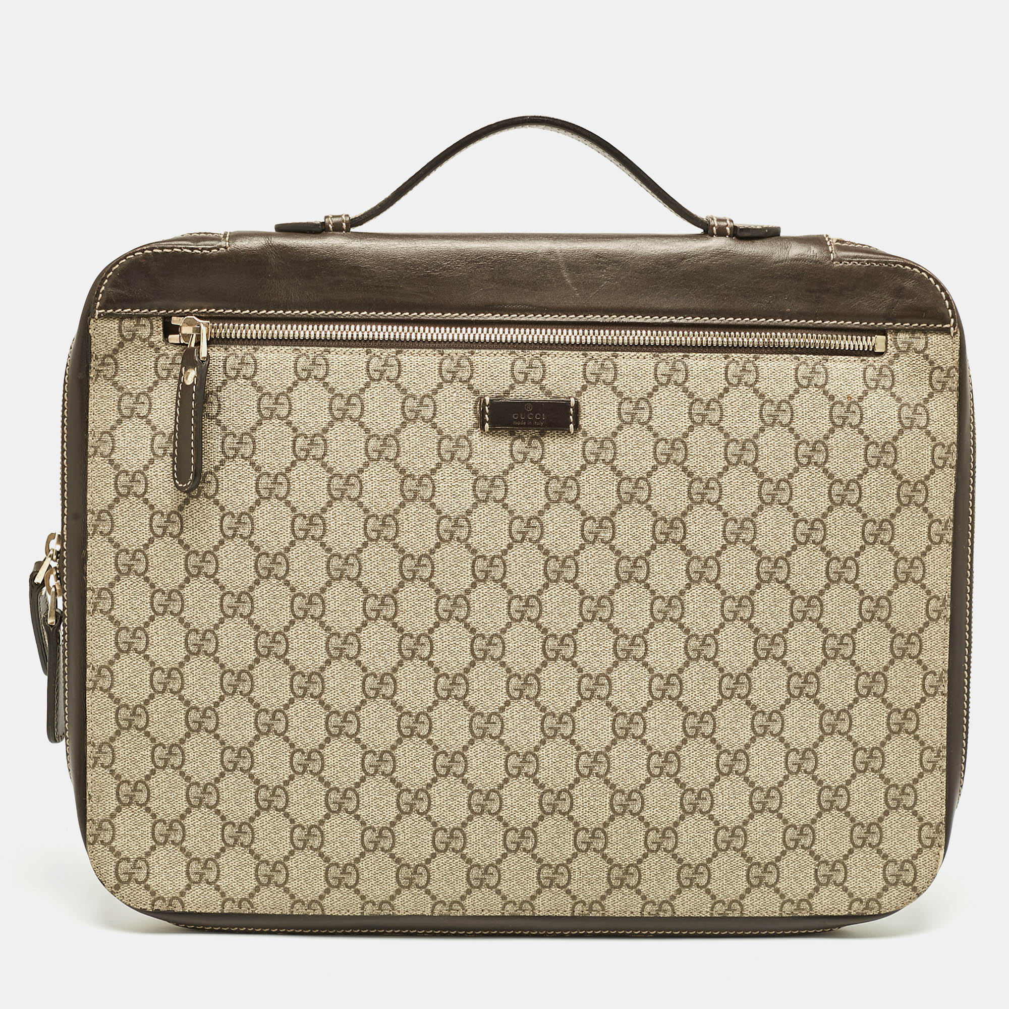 Gucci Dark Brown/Beige GG Supreme Canvas Document Portfolio Case, Handbags - Luxury Closet catalog