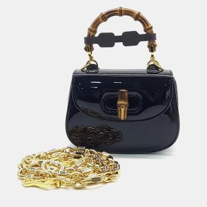 Gucci Black Leather  Patent 1947 Mini Top Handle Bag, Satchels - Luxury Closet catalog