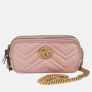 Gucci Light Pink GG Marmont Leather Shoulder Bag, Shoulder Bags - Luxury Closet catalog