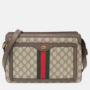 Gucci Beige Brown Medium GG Supreme Shoulder Bag, Shoulder Bags - Luxury Closet catalog
