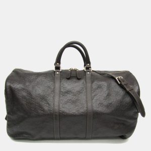 Gucci Dark Brown Leather Guccissima Handbag, Handbags - Luxury Closet catalog