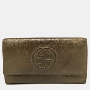 Gucci Brown Leather Soho Flap Continental Wallet, Wallets & Money Clips - Luxury Closet catalog
