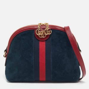 Gucci Red/Blue Suede Small Web Ophidia Shoulder Bag, Shoulder Bags - Luxury Closet catalog