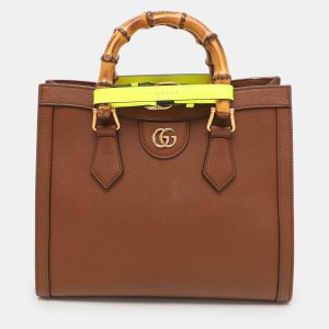 Gucci Brown Leather Small Bamboo Diana Tote, Tote Handbags - Luxury Closet catalog