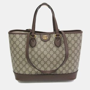 Gucci Beige GG Supreme Leather Double G Medium Tote Bag, Tote Handbags - Luxury Closet catalog