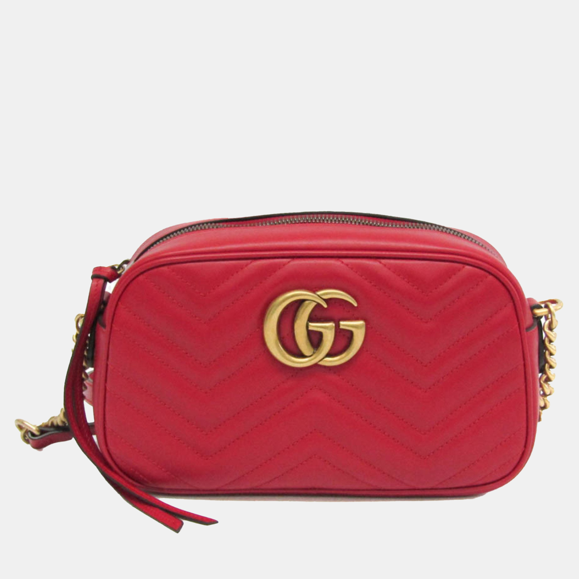 Gucci Red Leather GG Marmont Small Camera Shoulder Bag, Shoulder Bags - Luxury Closet catalog