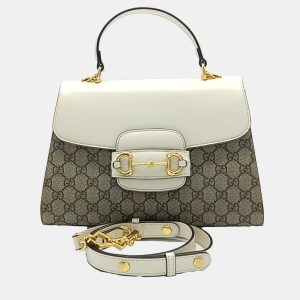 Gucci Beige Cream Canvas and Leather Horsebit 1955 Tote and Shoulder Bag, Tote Handbags - Luxury Closet catalog