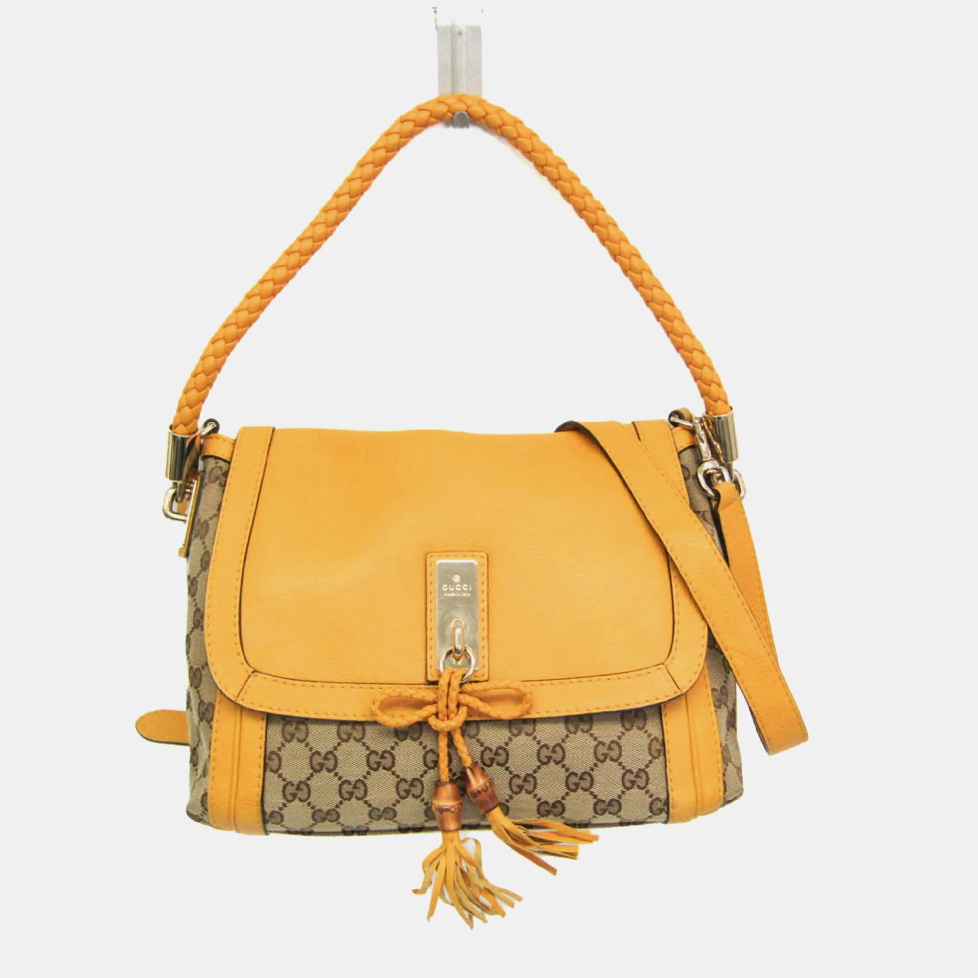 Gucci Beige and Yellow GG Canvas Bella Shoulder Bag, Satchels - Luxury Closet catalog