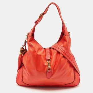 Gucci Red Leather Large New Jackie Hobo, Shoulder Bags - Luxury Closet catalog