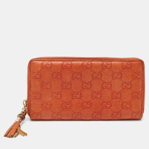 Gucci Orange Guccissima Leather Bamboo Tassel Zip Around Wallet, Wallets & Money Clips - Luxury Closet catalog