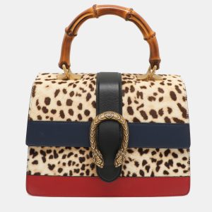 Gucci Multicolor Calf Hair and Leather Medium Dionysus Bamboo Top Handle Bag, Satchels - Luxury Closet catalog