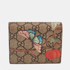 Gucci Beige GG Supreme Canvas and Leather Tian Card Case, Wallets & Money Clips - Luxury Closet catalog