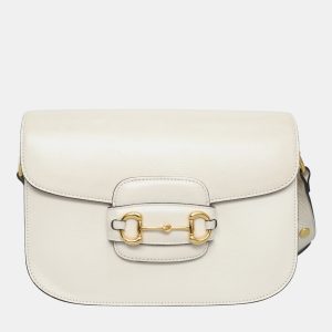 Gucci White Leather 1955 Horsebit Shoulder Bag, Shoulder Bags - Luxury Closet catalog