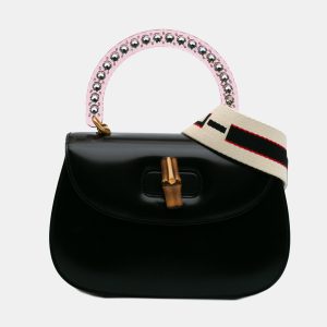 Gucci Black Limited Edition Medium Calfskin Acrylic Classic 2 Top Handle Bag, Satchels - Luxury Closet catalog