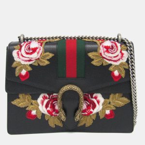 Gucci Black Leather Dionysus Flower Shoulder Bag, Shoulder Bags - Luxury Closet catalog
