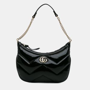 Gucci Black Patent Marmont Matelasse Shoulder Bag, Shoulder Bags - Luxury Closet catalog