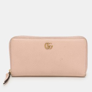 Gucci Pink Leather Marmont Zip Around Continental Wallet, Wallets & Money Clips - Luxury Closet catalog