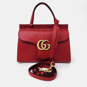 Gucci Red Leather GG Marmont mini tote and shoulder bag, Handbags - Luxury Closet catalog